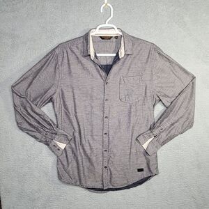 Buckle Outpost Makers Men's Shirt Sz XL Gray Long Sleeve Chambray Button Front‎